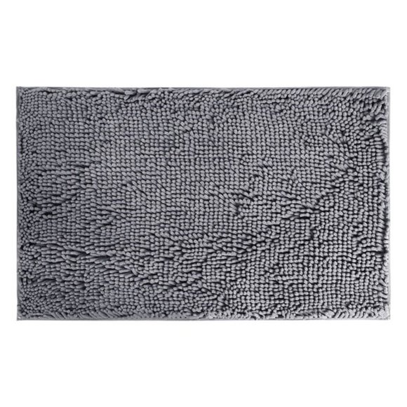 Chenille Dk. Grey Bath Mat 24 x 36 in By Catalina Home - Picture 4 of 7